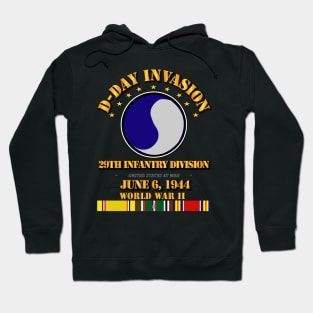 29th Infantry Div - D Day w Svc Ribbons Hoodie